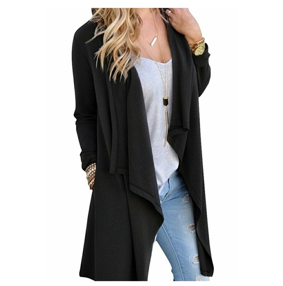 ADINA Long Open Front Cardigan - Picture 3 of 4